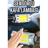 Şarjlı Kafa Feneri Suya Dayanıklı Ayarlanabilir Kamp Feneri