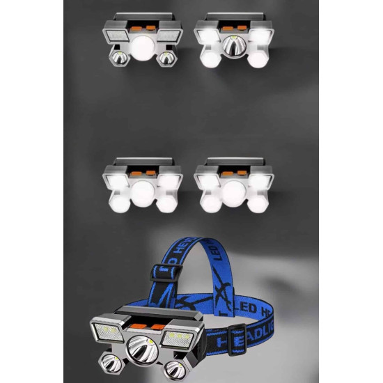 Balıkçı Kafa Lambası Led Işık 4 Farklı Mod Esnek ve Ayarlanabilir