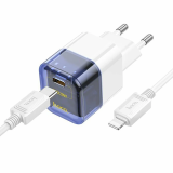 HOCO C131A Platinum PD30W+QC3.0 Girişli Hızlı Şarj Başlığı Ve Type-C T
