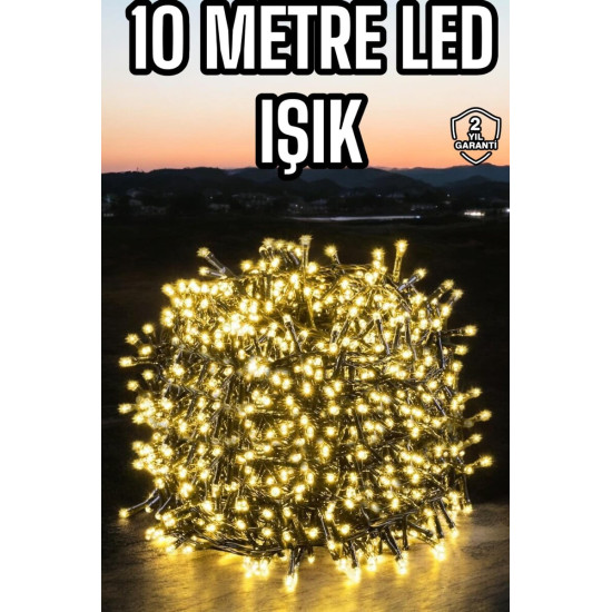 Led Işık 10 Metre Gün Işığı Parlak ve Doğal Ağaç Süsleme