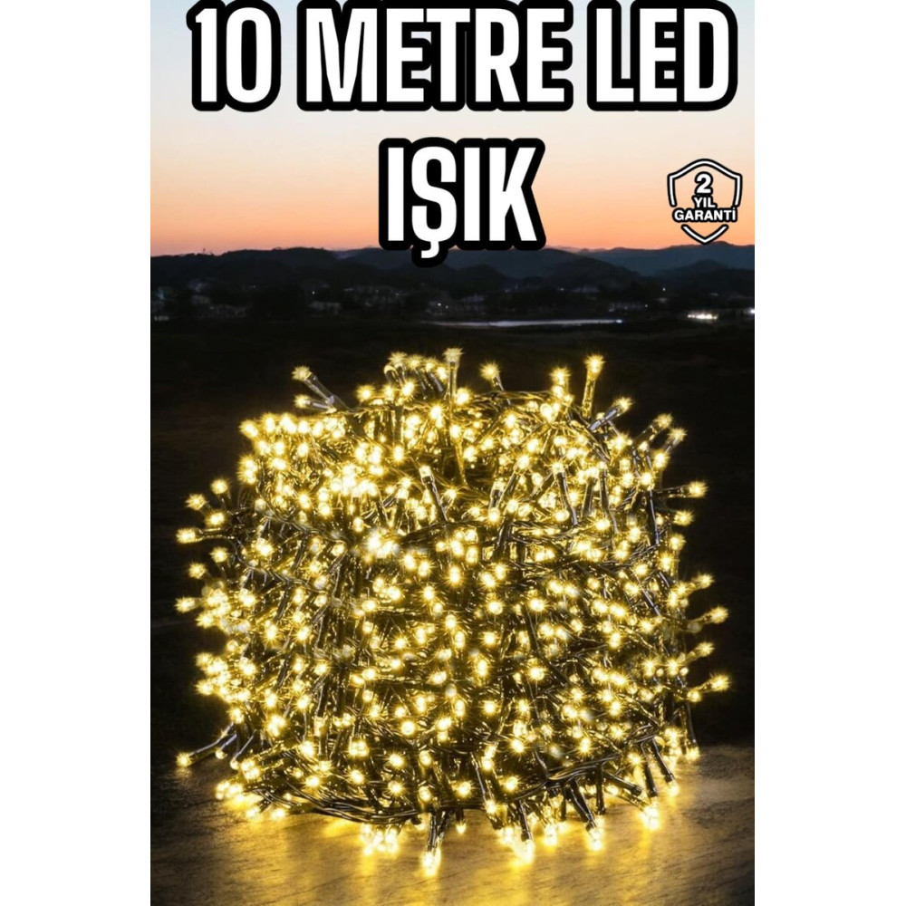 Led Işık 10 Metre Gün Işığı Parlak ve Doğal Ağaç Süsleme