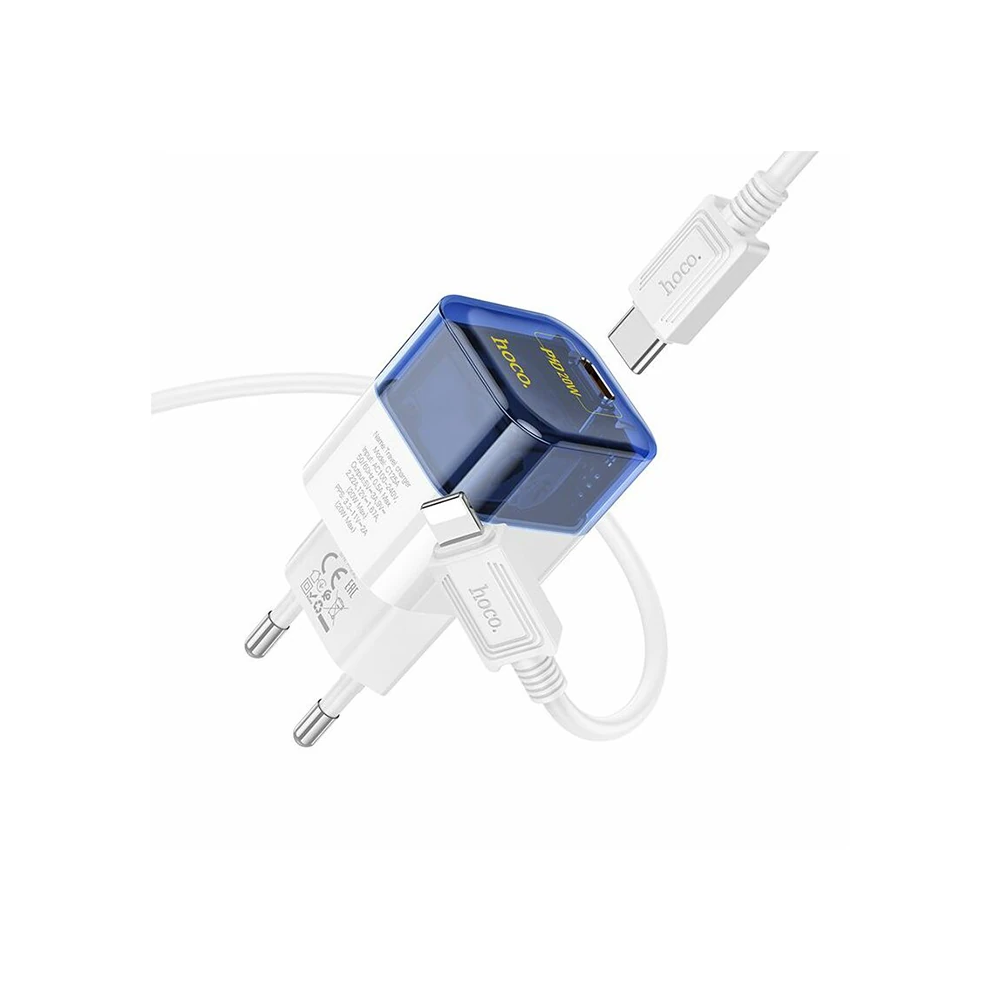 HOCO C131A Platinum PD30W+QC3.0 Girişli Hızlı Şarj Başlığı Ve Type-C T