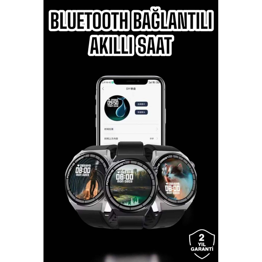 Saat GPS VE NFC Özelliği Sesli Görüşme Dokunmstik Ekran