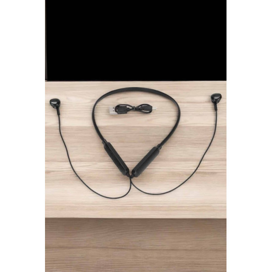 Kablolu Boyun Askılı Dijital Göstergeli Bluetooth Kulaklığı 60 Saat