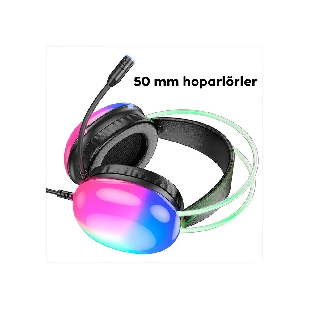HOCO W109 Plus Rich USB7.1 Gaming Kulaküstü Kulaklık