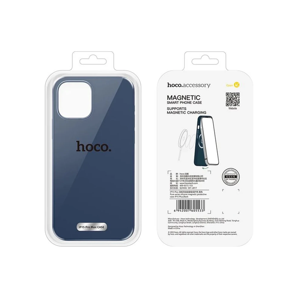 HOCO Pure Series iPhone 15 Pro Max Manyetik Silikon Kılıf