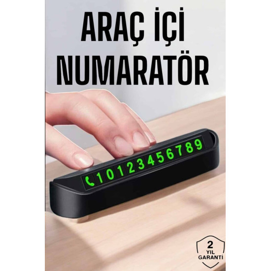 Numaralık Araç İçi Araba Araç Park Numaratör Telefon Numarası Yazma
