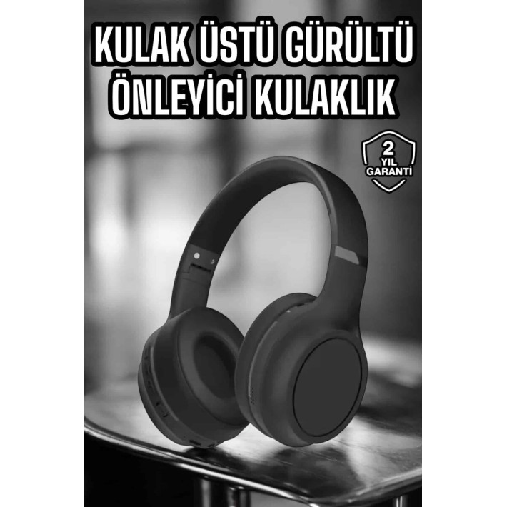 Üstü Kablosuz Bluetooth Kulaklık Gürültü Önleyici Ayarlanabilir