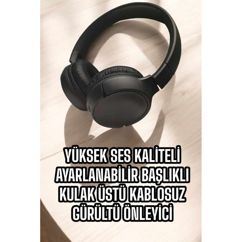 Üstü Kablosuz Bluetooth Kulaklık Gürültü Önleyici Ayarlanabilir