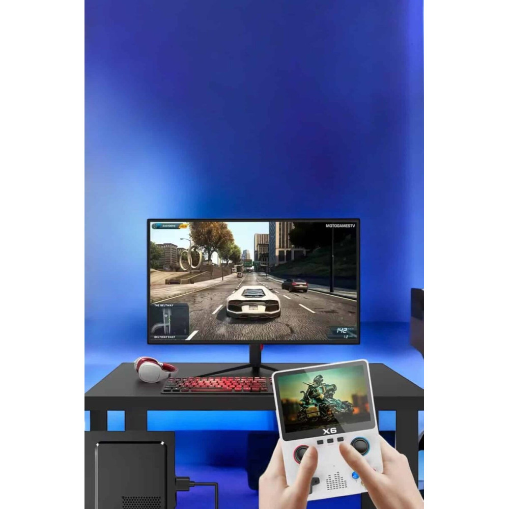 Çocuklara Özel 666 Oyunlu X6 Atari Video İzleme ve Müzik Dinleme
