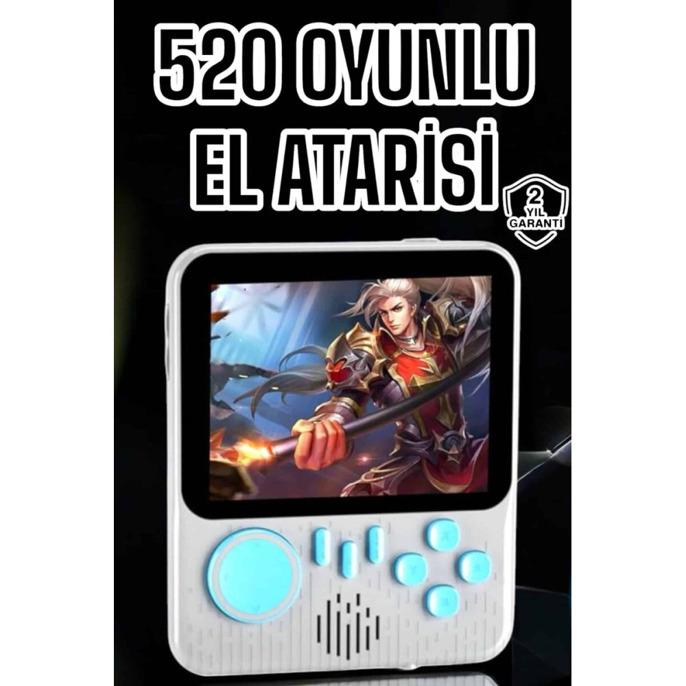 Mini Atari El Atarisi 3.5 inç Ekran Çift Konsol 666 Adet Retro Oyun Ga