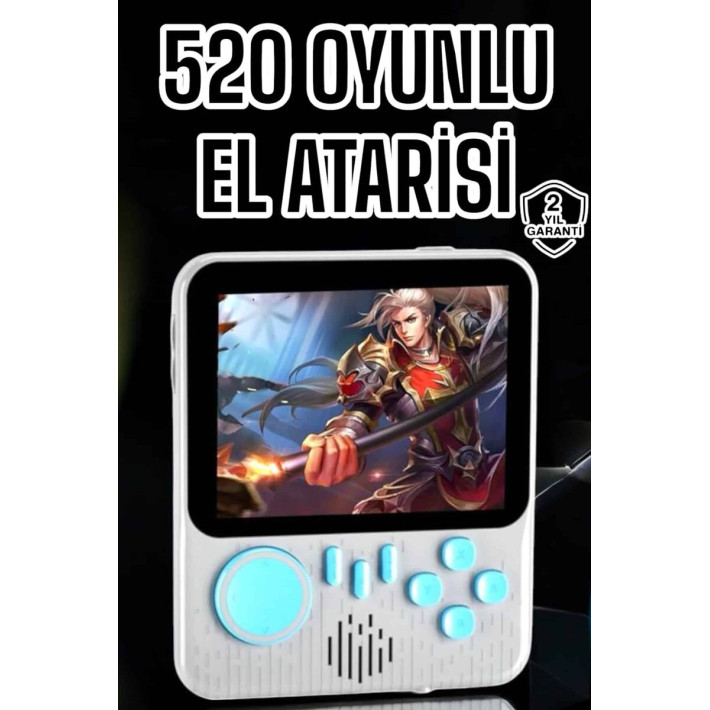 Mini Atari El Atarisi 3.5 inç Ekran Çift Konsol 666 Adet Retro Oyun Ga