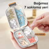 EZERE Taşınabilir seyahat ilaç kutusu 7 gün Bölmeli Büyük İlaç Kutusu