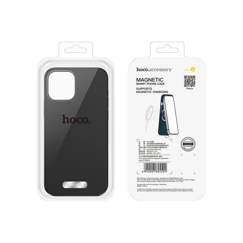 HOCO Pure Series iPhone 15 Manyetik Silikon Kılıf