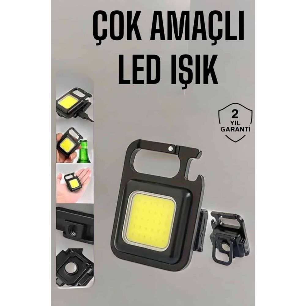 Kamp Işığı Çok Fonksiyonlu Taşınabilir Anahtarlık Kapak Açma Manyetik 