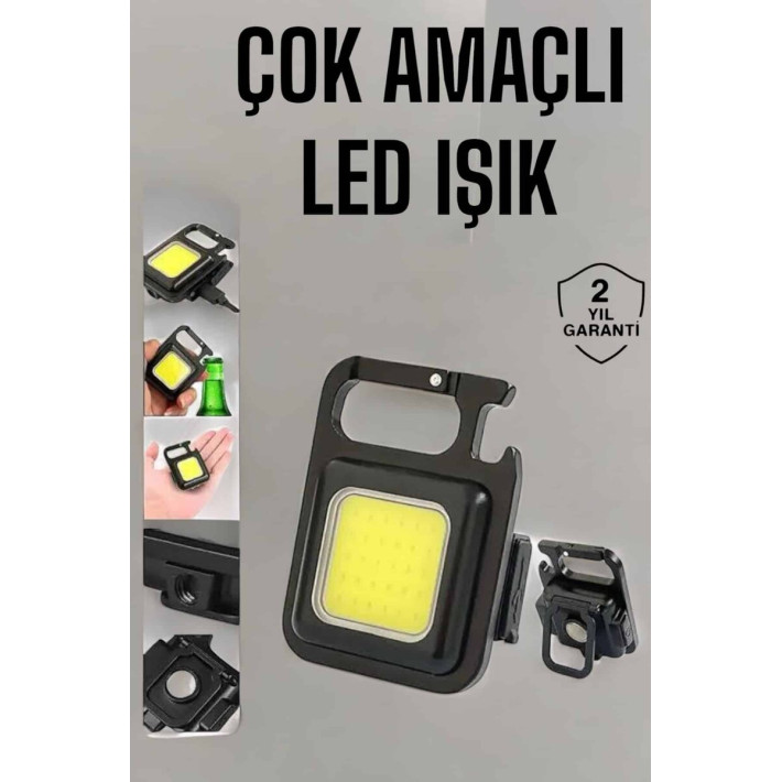 Kamp Işığı Çok Fonksiyonlu Taşınabilir Anahtarlık Kapak Açma Manyetik 