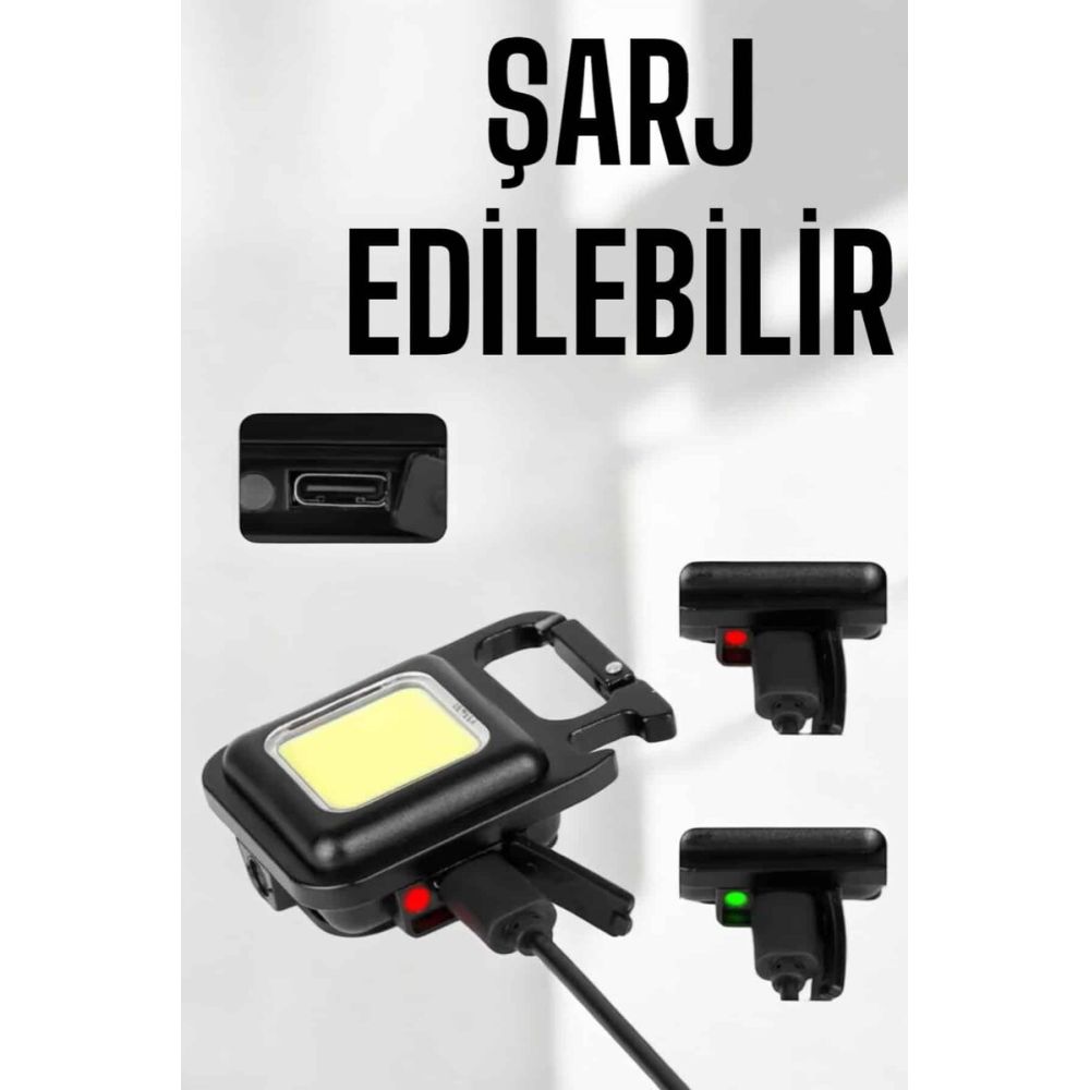 Kamp Işığı Çok Fonksiyonlu Taşınabilir Anahtarlık Kapak Açma Manyetik 