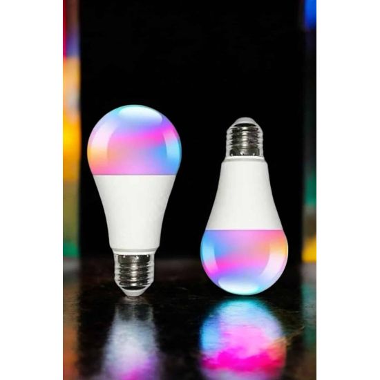 Renk Değiştirebilen RGB Işıklı Led Ampul A+Enerji 15 Watt Led Işık