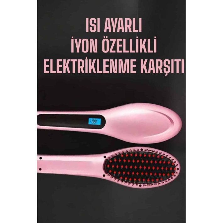 Fön Tarağı Saç Düzleştirici Sıkı Dişli Isı Ayarlı Elektriklenme Karşıt