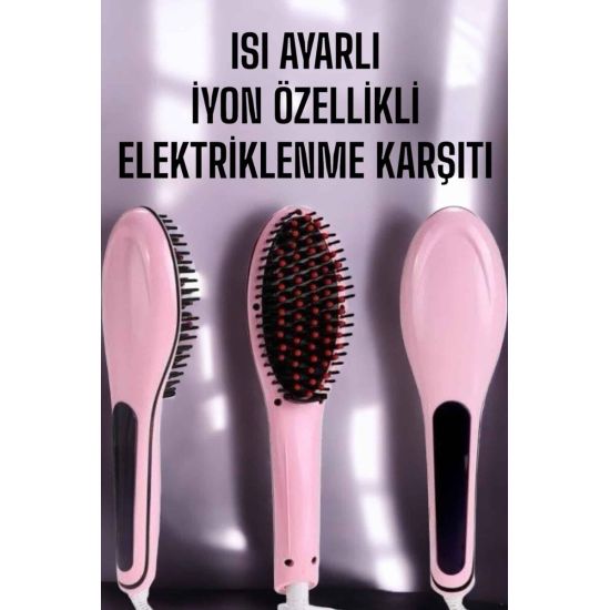 Fön Tarağı Saç Düzleştirici Sıkı Dişli Isı Ayarlı Elektriklenme Karşıt