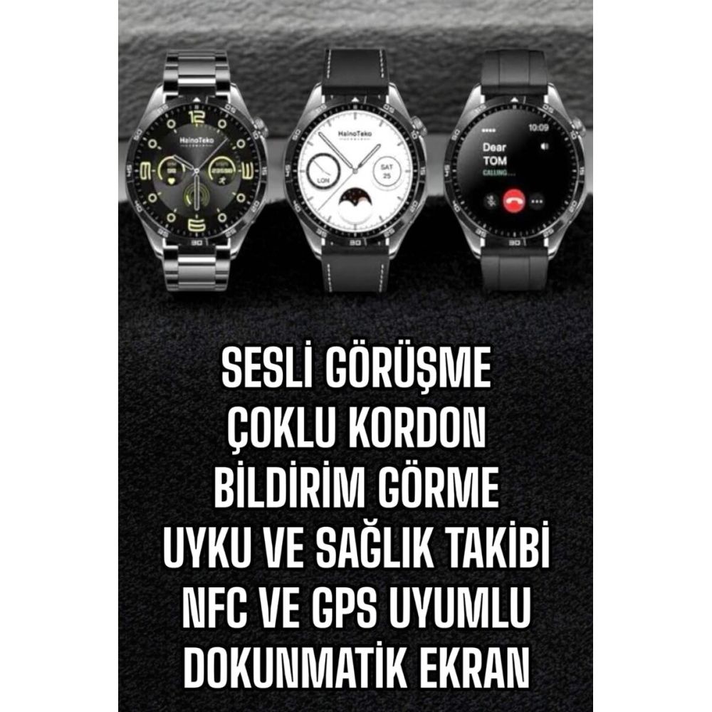 Akıllı Saat Titreşimli Pusula Nabız ve Tansiyon Ölçer NFC Uyumlu
