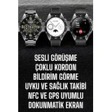 Akıllı Saat Titreşimli Pusula Nabız ve Tansiyon Ölçer NFC Uyumlu