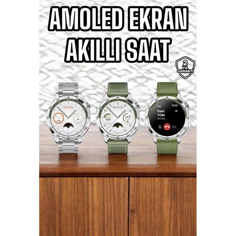 Saat Sesli Görüşme Uyku ve Sağlık Takibi NFC Uyumlu