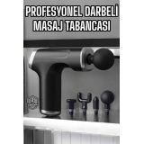 Masaj Tabancası 4 Başlıklı Kas ve Vücut Ağrıları İçin Şarjlı Darbeli