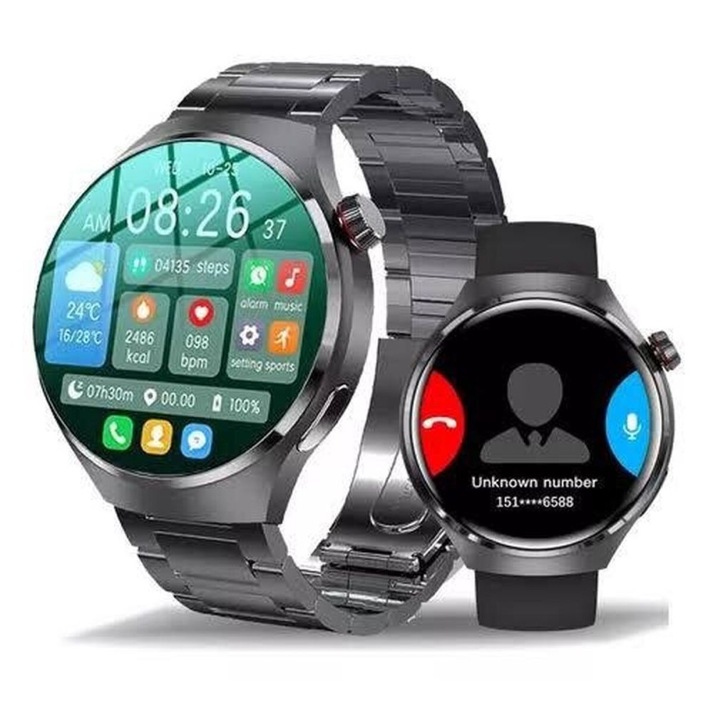 Akıllı Saat Metal Kordonlu GPS ve NFC Uyumlu Arama Cevaplayan