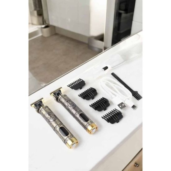 Tıraş Makinesi Şarjlı Profesyonel Saç Kesme Makinesi Gold Çizik Tıraş