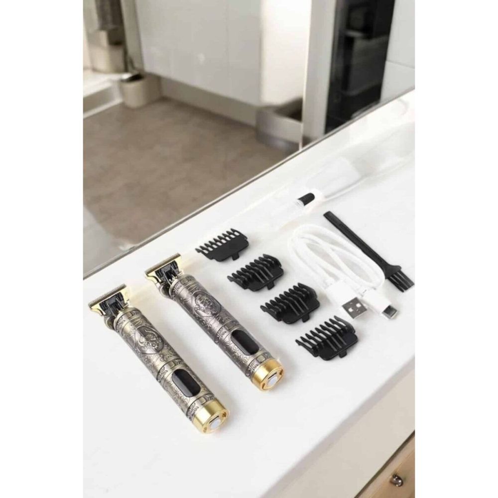 Tıraş Makinesi Şarjlı Profesyonel Saç Kesme Makinesi Gold Çizik Tıraş