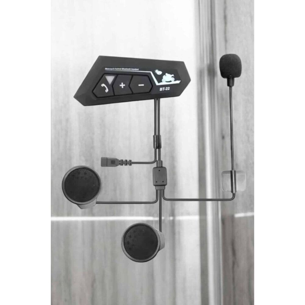 İnterkom Intercom Kask Kulaklık Bt22 Bluetooth Motosiklet Kulaklık 5.0