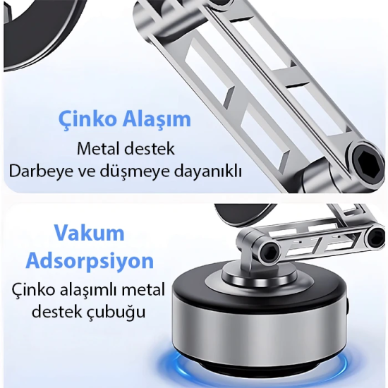 ALLY X91 Manyetik Vakumlu Araç Telefon Tutucu Ayna-Cam-Araba Magsafe A