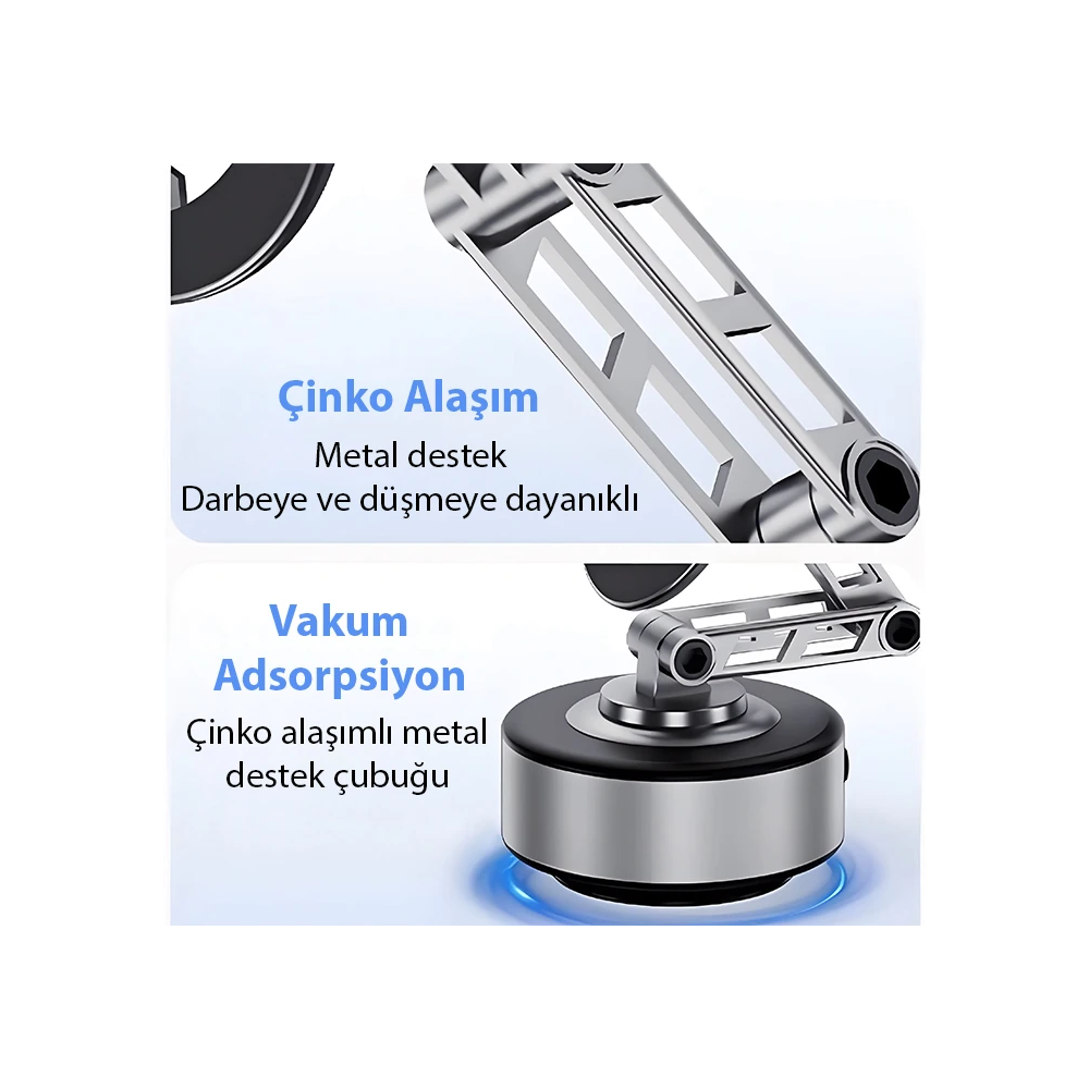 ALLY X91 Manyetik Vakumlu Araç Telefon Tutucu Ayna-Cam-Araba Magsafe A