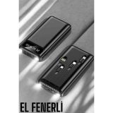 Powerbank 20.000 Mah Dijital Göstergeli LCD Ekran Uzun Pil Ömrü