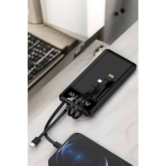 Powerbank 20.000 Mah LCD Ekran USB Lightning Type-C Uyumlu İOS ve Andr
