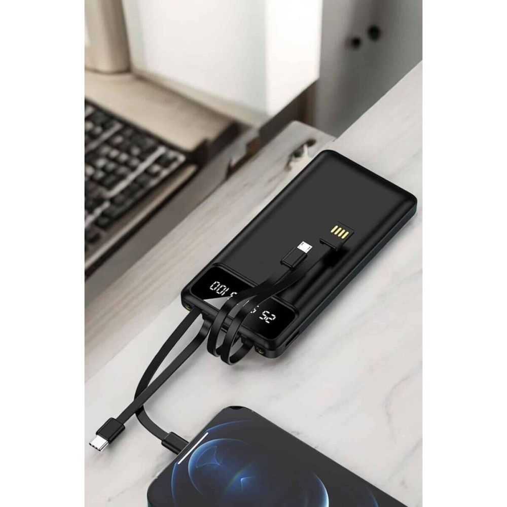 Powerbank 20.000 Mah LCD Ekran USB Lightning Type-C Uyumlu İOS ve Andr