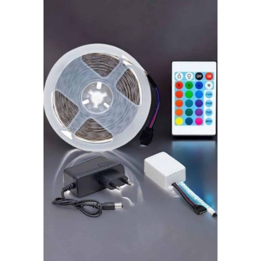 Led Işık 5 Metre Şerit Led RGB Işıklı