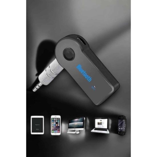 Kablosuz Bluetooth Aux Araç Kiti Siyah Hafıza Kartlı