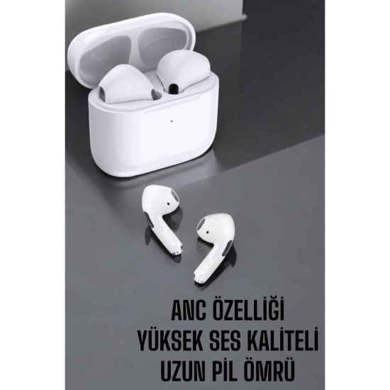 Beyaz Yeni Nesil Pro Bluetooth Kulaklık Yüksek Ses Kaliteli ANC Özelli