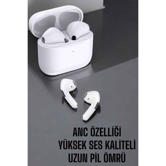 Beyaz Yeni Nesil Pro Bluetooth Kulaklık Yüksek Ses Kaliteli ANC Özelli