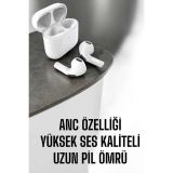 Yeni Nesil Pro Bluetooth Kulaklık Uzun Pil Ömrü Beyaz
