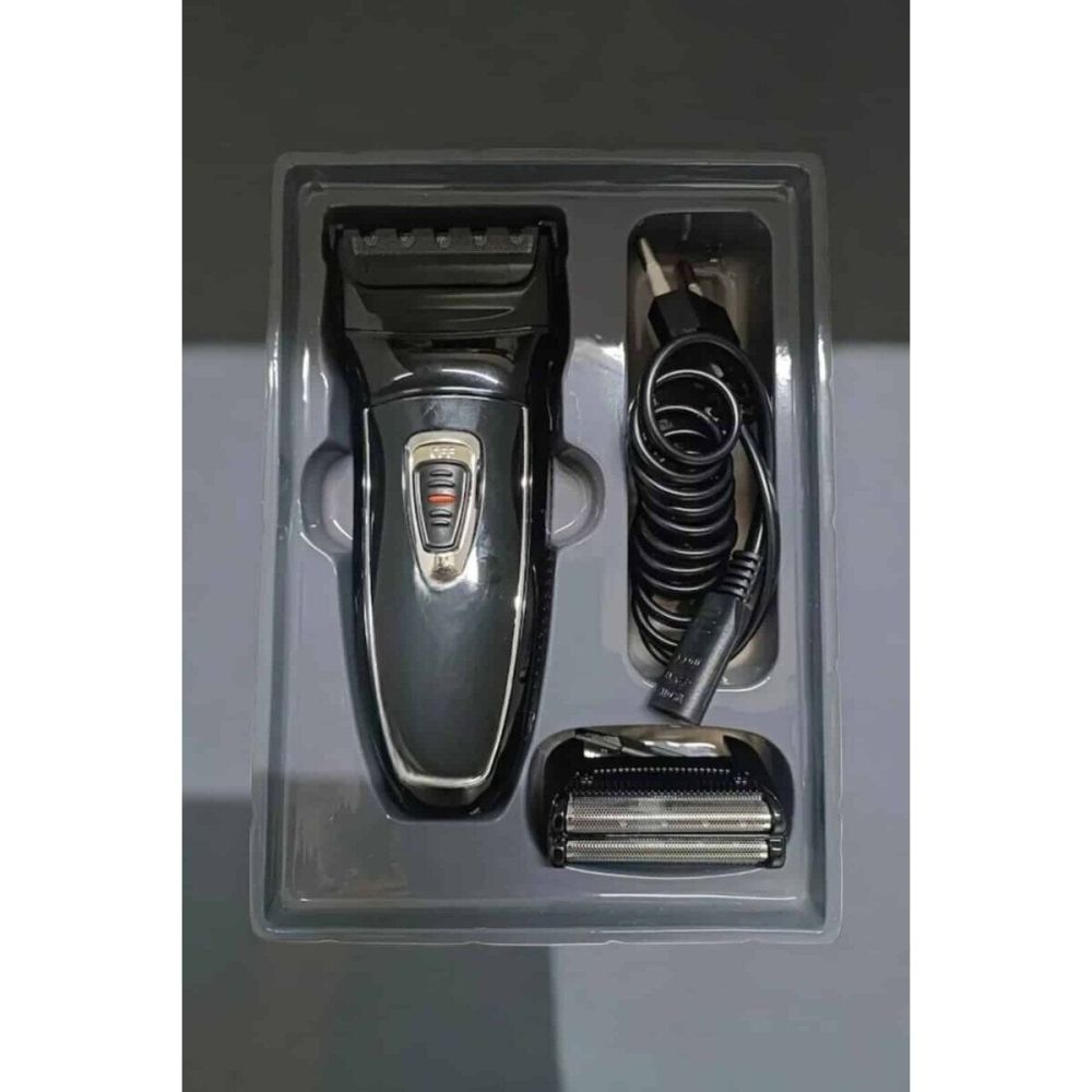 Profesyonel Saç ve Sakal Kesme Tıraş Makinesi USB Şarjlı Güçlü Motorlu
