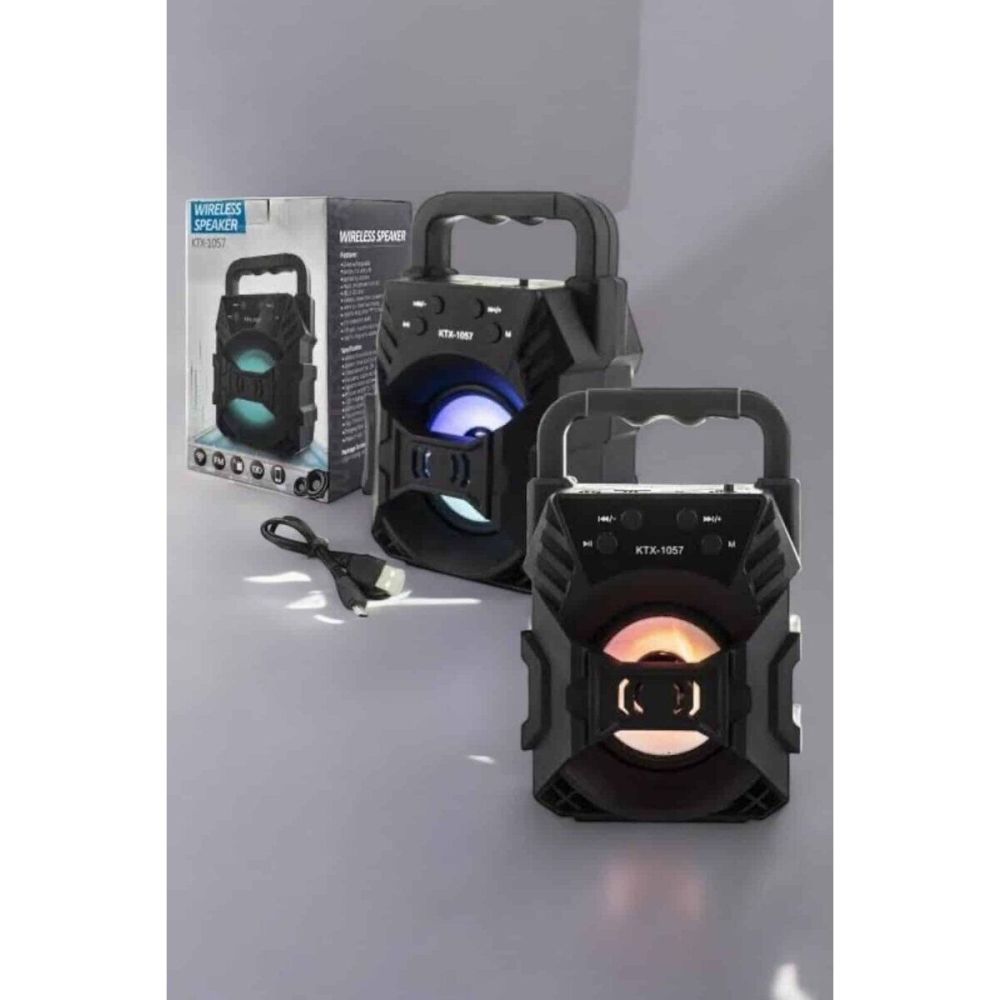 Işıklı Bluetooth Hoparlör Müzik ve Renkli Işık Taşınabiilir