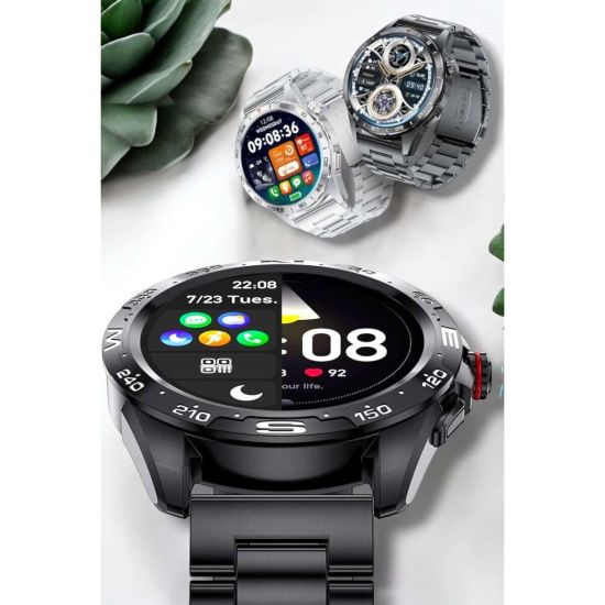 Akıllı Saat Sağlık ve Fitness Takibi Bluetooth Bağlantılı Dokunmatik E