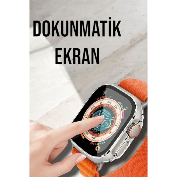 Bluetooth Bağlantılı 49MM Dokunmatik Akıllı Saat Sağlık ve Spor Takip 