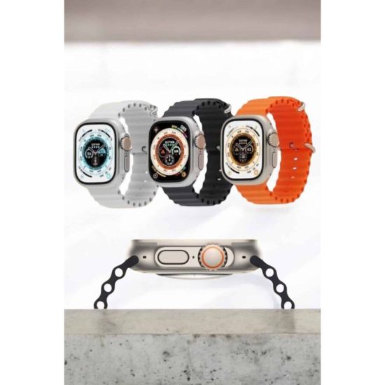 Bluetooth Bağlantılı 49MM Dokunmatik Akıllı Saat Sağlık ve Spor Takip 