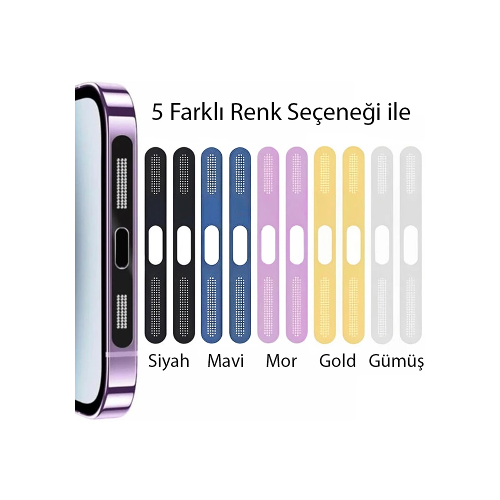 Ally iPhone 15 İçin Anti-Dust Toz Ve Kir Önleyici Sticker 2 Adet Set