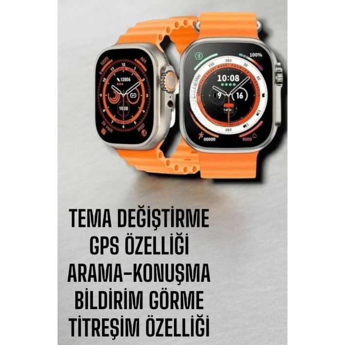 Suya ve Toza Dayanıklı 45 MM Akıllı Saat Bildirim ve Cevapsız Çağrı Gö