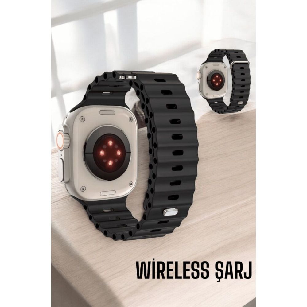 45 MM Gri Kasa Ultra Akıllı Saat Sesli Görüşme Sağlık Takibi Suya Daya